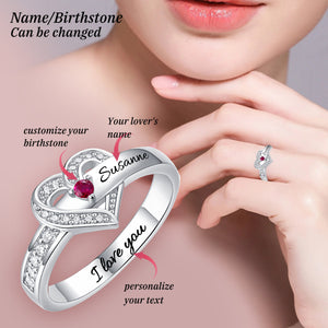 Personalized Name&Birthstone Ring