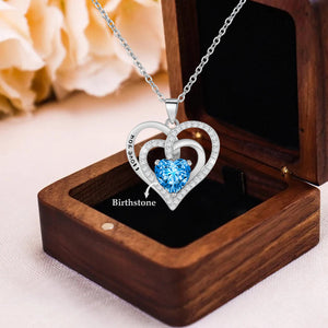 I Love You - Personalized Birthstones Necklace