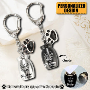 Personalized Memorial Pet's Ashes Urn Keychain