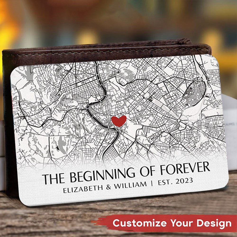 Where It All Began - Couple Personalized Custom Wallet Card - Gift For Husband Wife, Anniversary