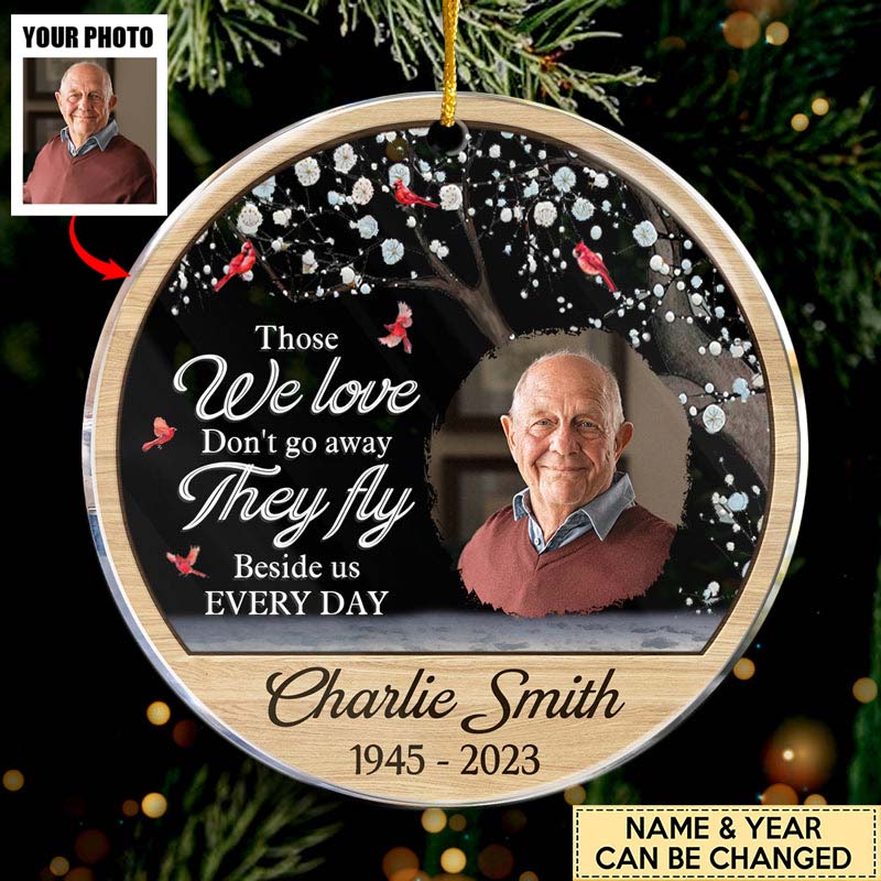 Custom Photo Deep In Our Hearts You'll Always Stay - Memorial Personalized Custom Ornament