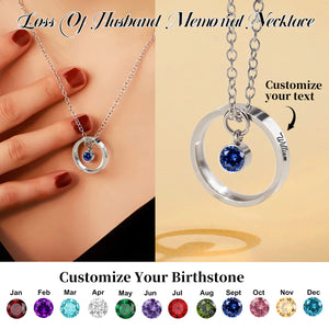 Personalized Necklace With Birthstone For Couples