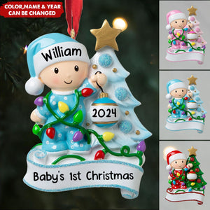 Personalized Snow Baby's First Christmas Ornament