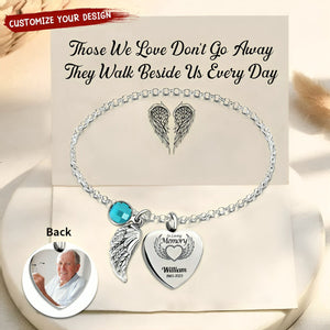 I'll Carry You With Me Personalized Memorial Heart Necklace with Birthstone