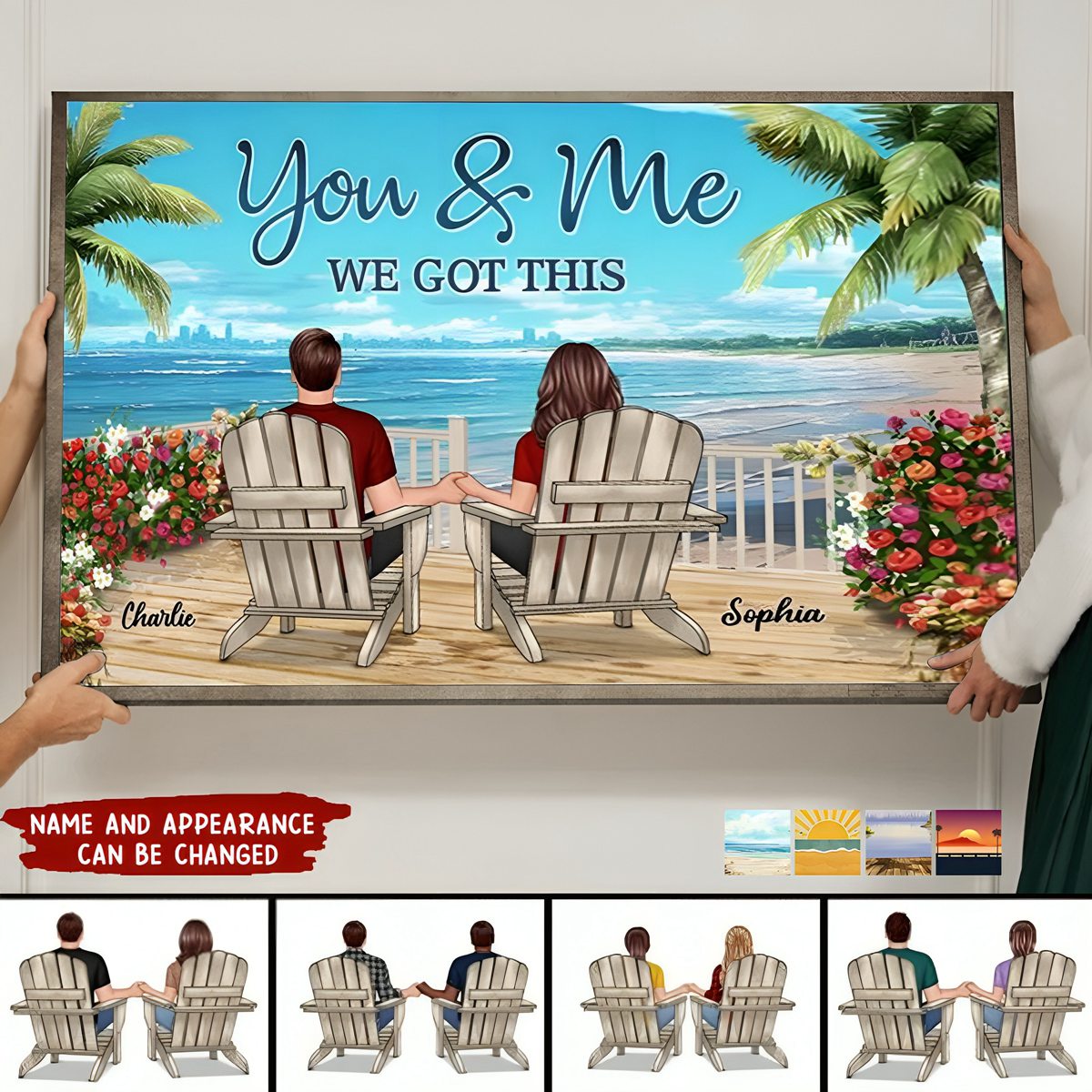 Back View Couple - You & Me We Got This Personalized Horizontal Poster