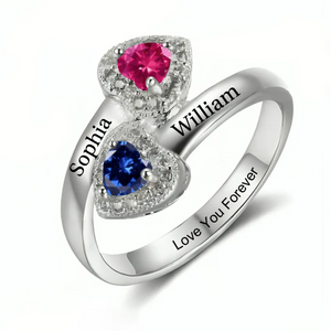 Love You Forever - Personalized Promise Birthstones Ring