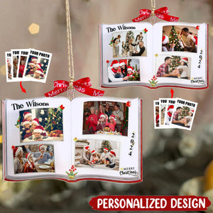 Photo Book Shaped Ornament-Customizable Gifts for Christmas Tree