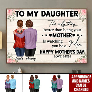 To My Daughter From Mom Personalized Mother's Day Poster