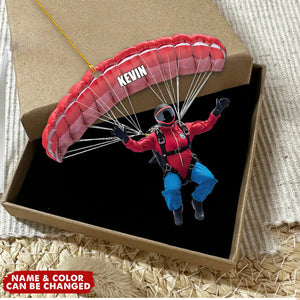 Personalized Parachute Shaped Ornament – Gift For Paragliding, Skydiving Lovers