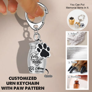 Personalized Memorial Pet's Ashes Urn Keychain