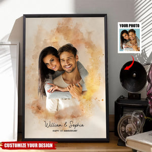 Personalized Couple Photo Poster,Customized Gift For Couple