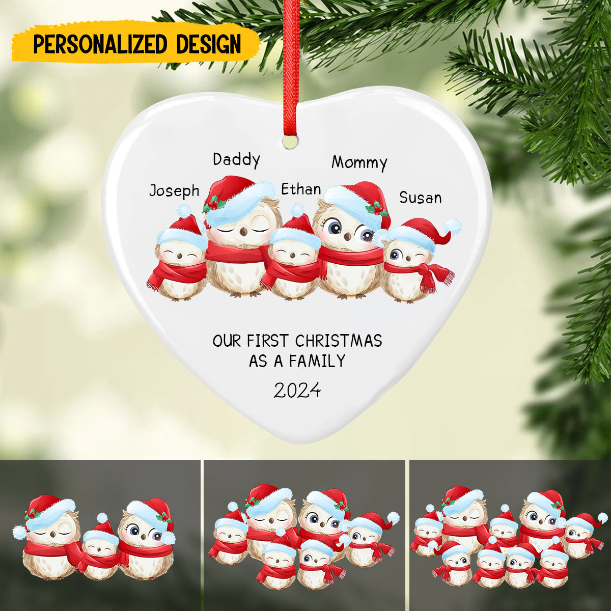 Personalized Bird Family Christmas Ornaments-Gifts For Family