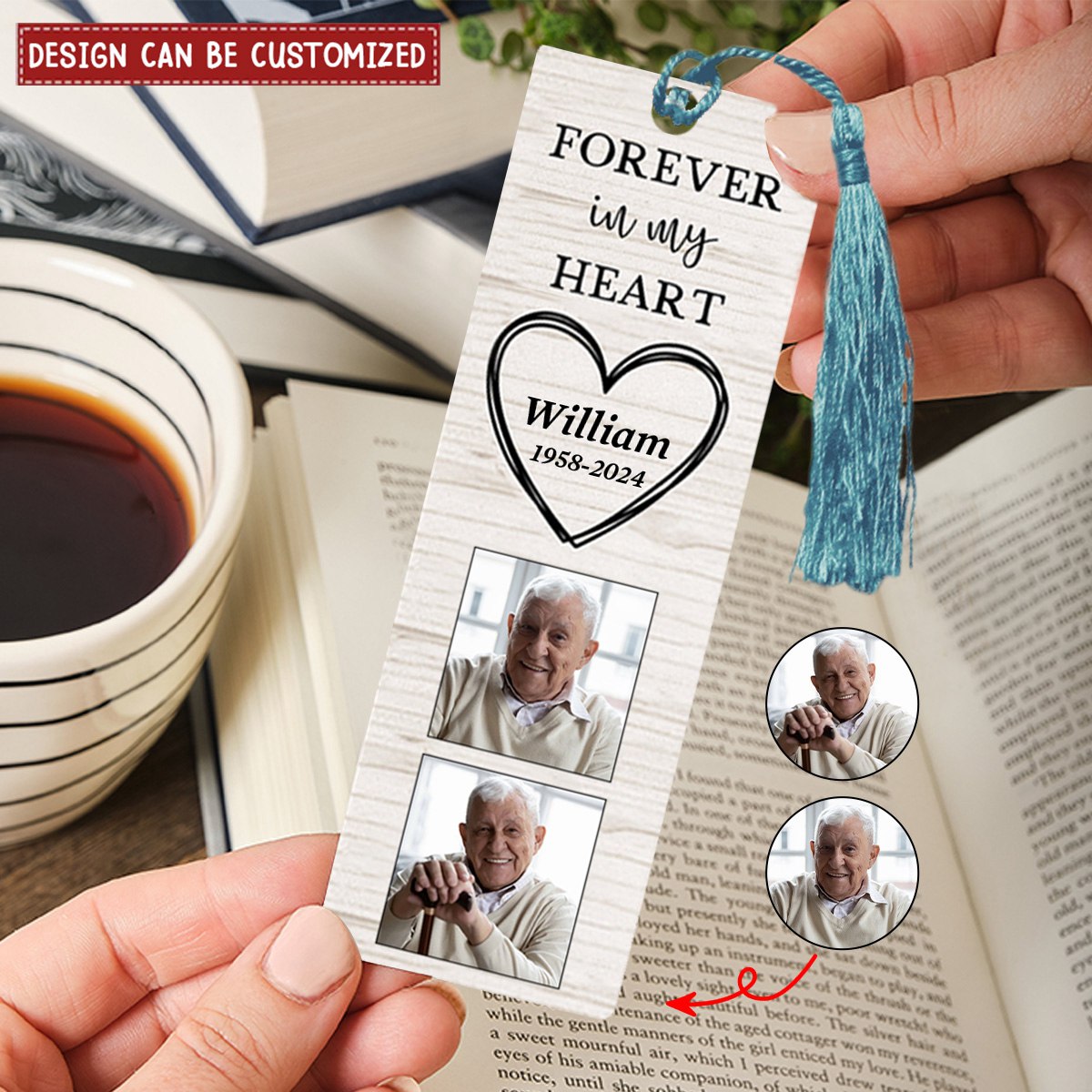 Personalized Memorial Upload Photo Metal Bookmark