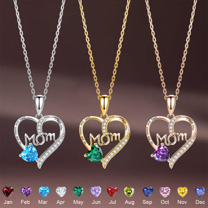 Personalized Mom's Birthstone Necklace Gift For Mom