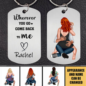 Wherever You Go - Personalized Stainless Steel Keychain