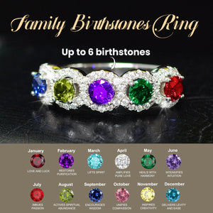 Family Ring Personalized Multiple Birthstones Ring