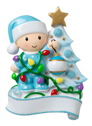 Personalized Snow Baby's First Christmas Ornament