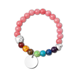 Personalized Pet Charm Bracelet Rainbow Bridge Memorial Bracelet - Pet Loss Sympathy Gift