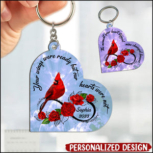 Personalized Cardinal Rose Infinite Love Memorial Gift Acrylic Keychain