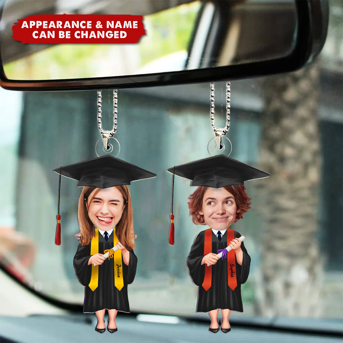 Personalized Graduation Custom Name & Photo Hanging Ornament