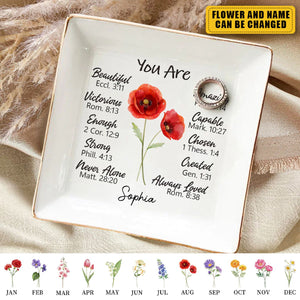 A Friend Is Like A Flower - Bestie Personalized Custom Jewelry Dish