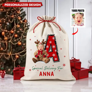 Custom Photo Personalized Custom Christmas Favor Bag - Christmas Gift For Kid