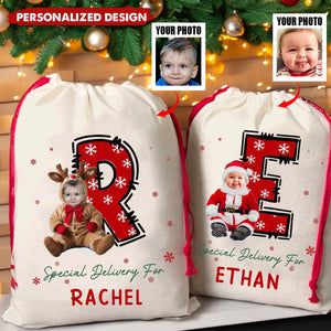 Custom Photo Personalized Custom Christmas Favor Bag - Christmas Gift For Kid