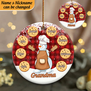 Christmas Family Snowman Ornament 2024, 4D Customized Cookie Ornament