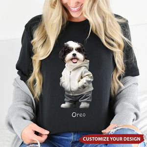 Custom Face Cute Dog Pet T-Shirt Gift For Pet Lovers