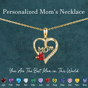 Personalized Mom's Birthstone Necklace Gift For Mom