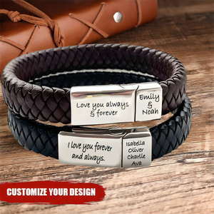 Men's Personalised Message Bracelet - Best Gift For Him