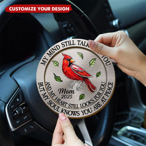 Memorial My Mind Still Talks To You - Personalized Custom Shaped Car Visor Clip