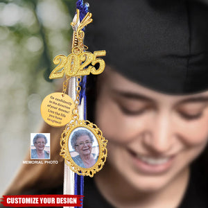 Personalized Class of 2025 Graduation Memorial Tassel Photo Charm