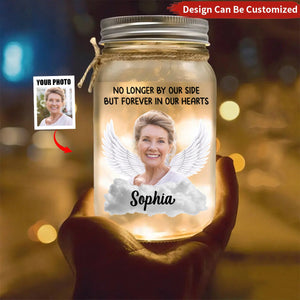 Your Light Will Always Shine In My Heart - Personalized Photo Mason Jar Light