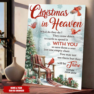 Christmas In Heaven – Personalized Memorial Christmas Poster