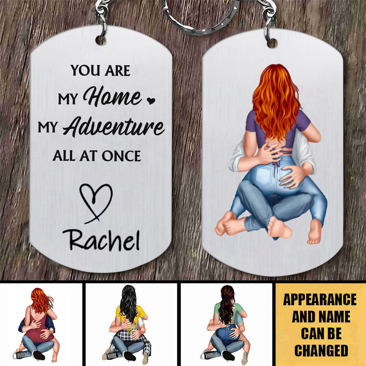 You Are My Home - Personalized Stainless Steel Keychain