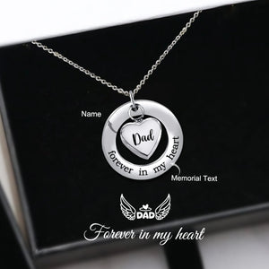 You Always In My Heart-Personalized Memorial Necklace