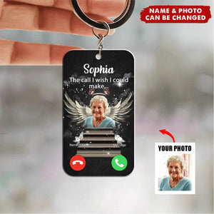 Custom Personalized Memorial Acrylic Keychain - The Call I Wish I Could Make