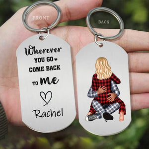 Wherever You Go - Personalized Stainless Steel Keychain