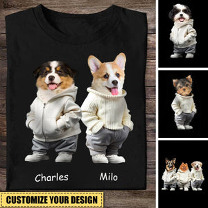 Custom Face Cute Dog Pet T-Shirt Gift For Pet Lovers