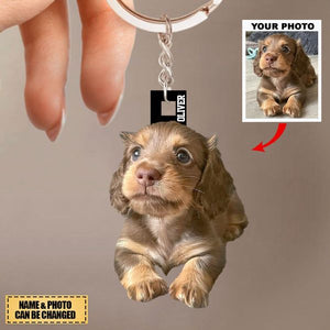 Personalized Custom Photo Keychain - Gift For Pet Lover