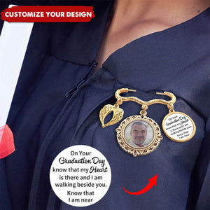 Personalized Memorial Graduation Photo Pin With Wings