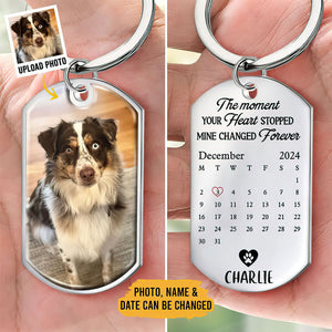 Once By My Side, Forever In My Heart-Personalized Memorial Pet keychain