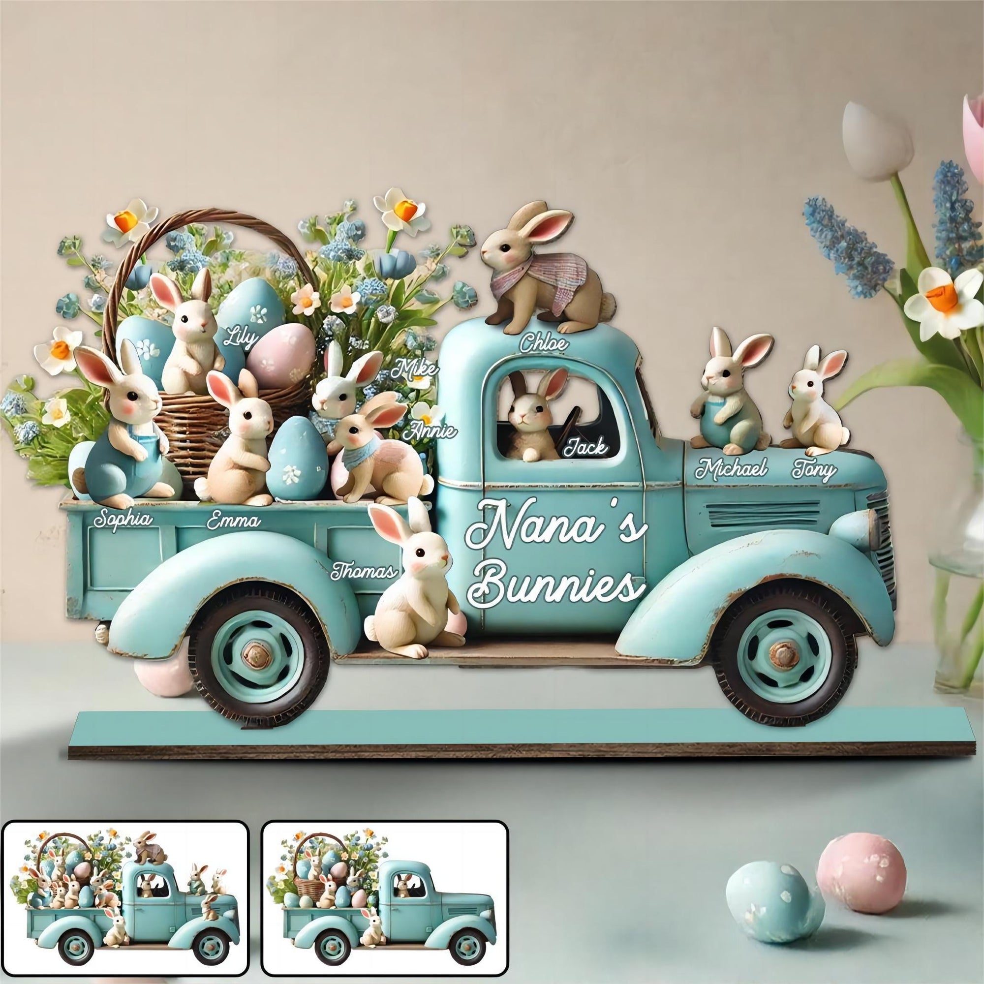 Mama/ Nana's Bunnies - Personalized Grandma 1 Layered Big Freestanding