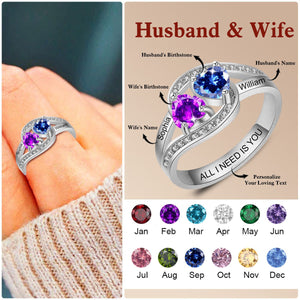 All I Need Is You - Personalized Promise Birthstones Ring