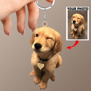 Personalized Custom Photo Keychain - Gift For Pet Lover