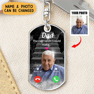 The Call I Wish I Could Make - Personalized Memorial Aluminum Keychain