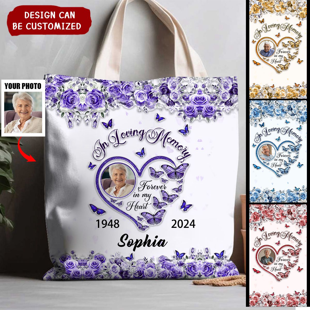 In Loving Memorial Forever In My Heart Personalized Tote Bag