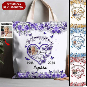 In Loving Memorial Forever In My Heart Personalized Tote Bag