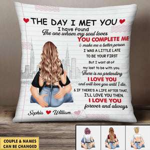 Personalized Couple The Day I Met You Pillowcase